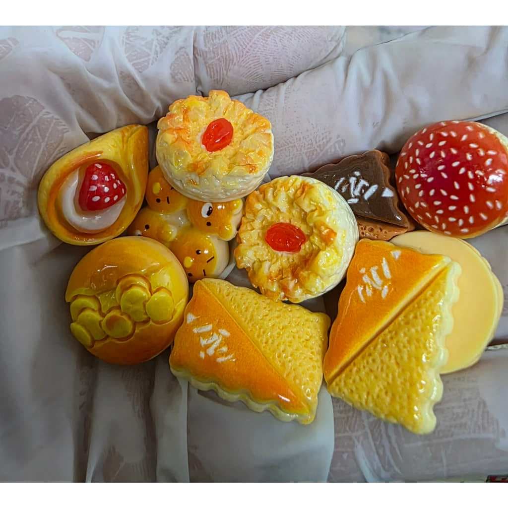 ่j435ชุดขนมปังอาหารเช้า คุกกี้ งานฝีมือ DIY จากเรซินแพ็คละ 10 ชิ้น รูปที่ 2