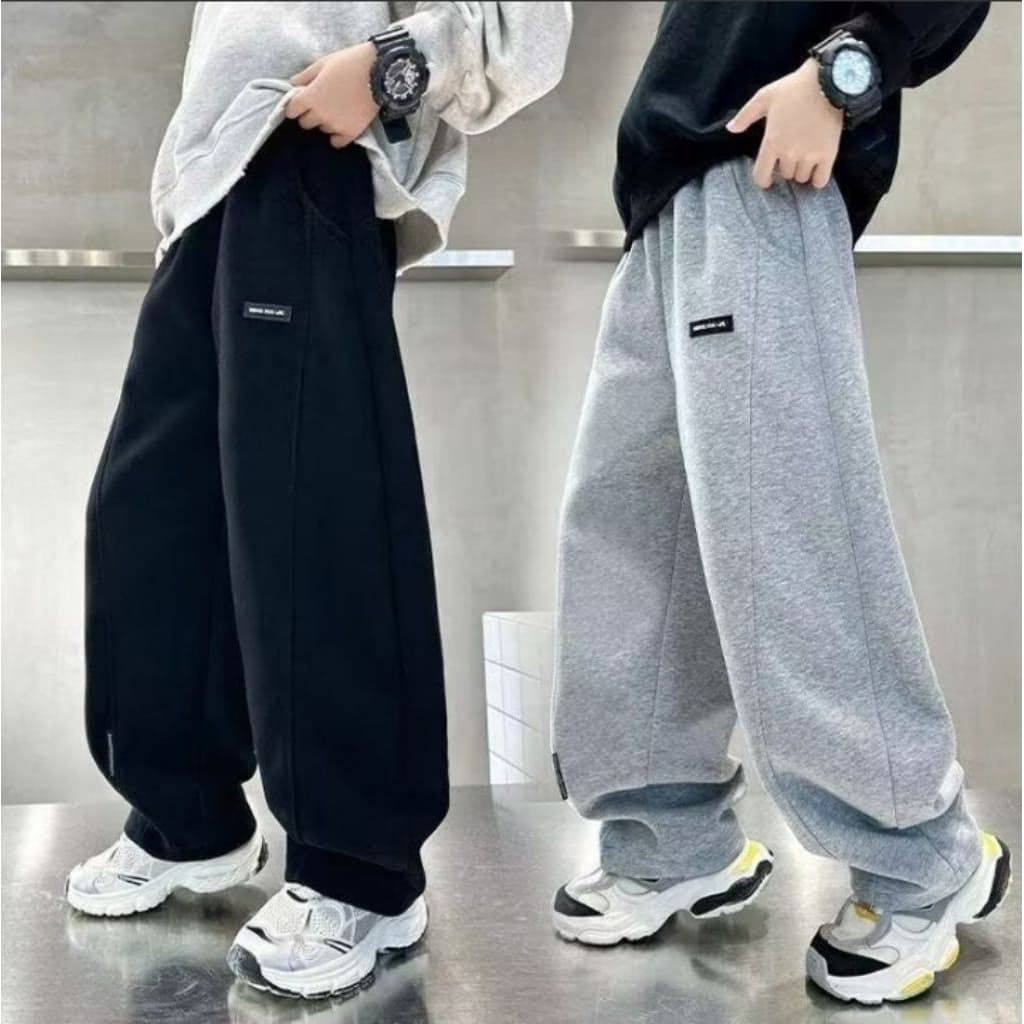 Kawaiiz.. กางเกงเด็กโต ผ้ายืด ขาปล่อย มีแถบข้าง ผ้านิ่ม และนุ่ม ใส่สบาย ใส่เที่ยว ใส่ขึ้นเครื่อง รูปที่ 2
