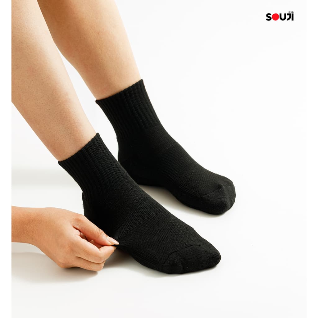 PACK 4 FREE 1ถุงเท้าข้อกลาง SOUJI SOCK หนานุ่มX2 ลดกลิ่นอับ เลือกได้ 3แบบแพคสุดคุ้ม ทันใจ รูปที่ 6