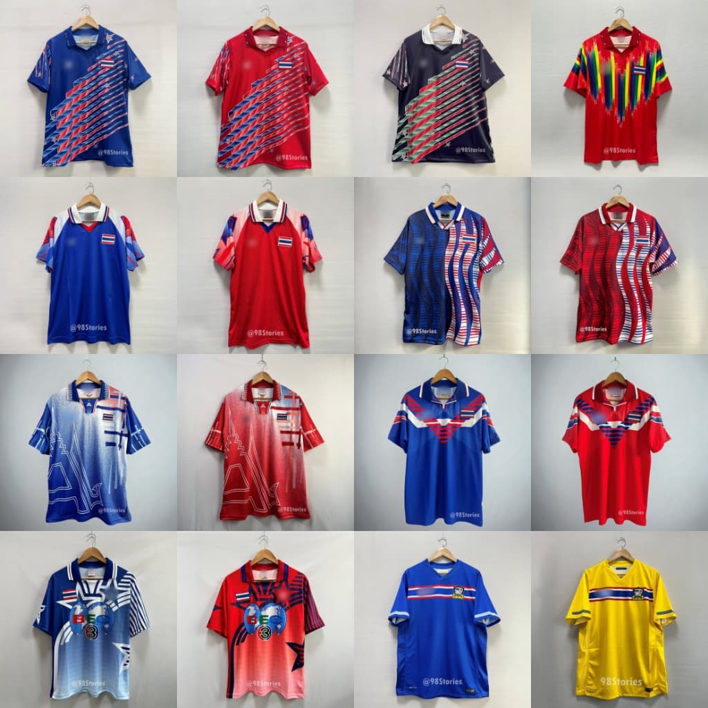 เสื้อบอลย้อนยุค ทีมชาติไทย งานรีเมค 1993-2010 รูปที่ 1