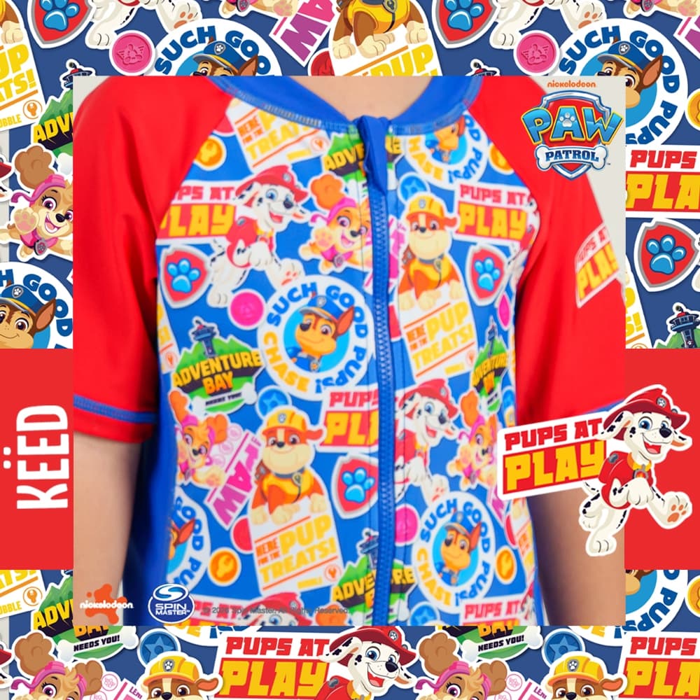 NEW KEED X Paw Patrol Collection ชุดว่ายน้ำเด็กผู้ชาย สีแดงน้ำเงิน กัน UV50+ รูปที่ 9