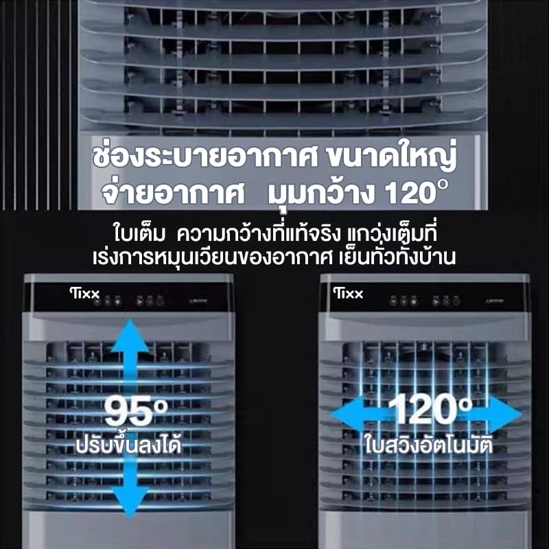 พัดลมไอเย็น Tixx 50L! เย็นเร็ว กระจายลมทั่วห้องด้วยมุม 120° ปรับขึ้นลงได้ 95° แถมแผ่นเย็น 4 รูปที่ 5