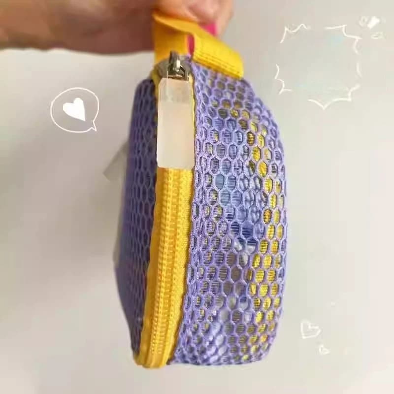 Novvia COD กระเป๋าแต่งหน้าตาข่ายสี กระเป๋าเก็บของ กระเป๋าผ้าตาข่าย น้ำหนักเบา พกพาสะดวก รูปที่ 7