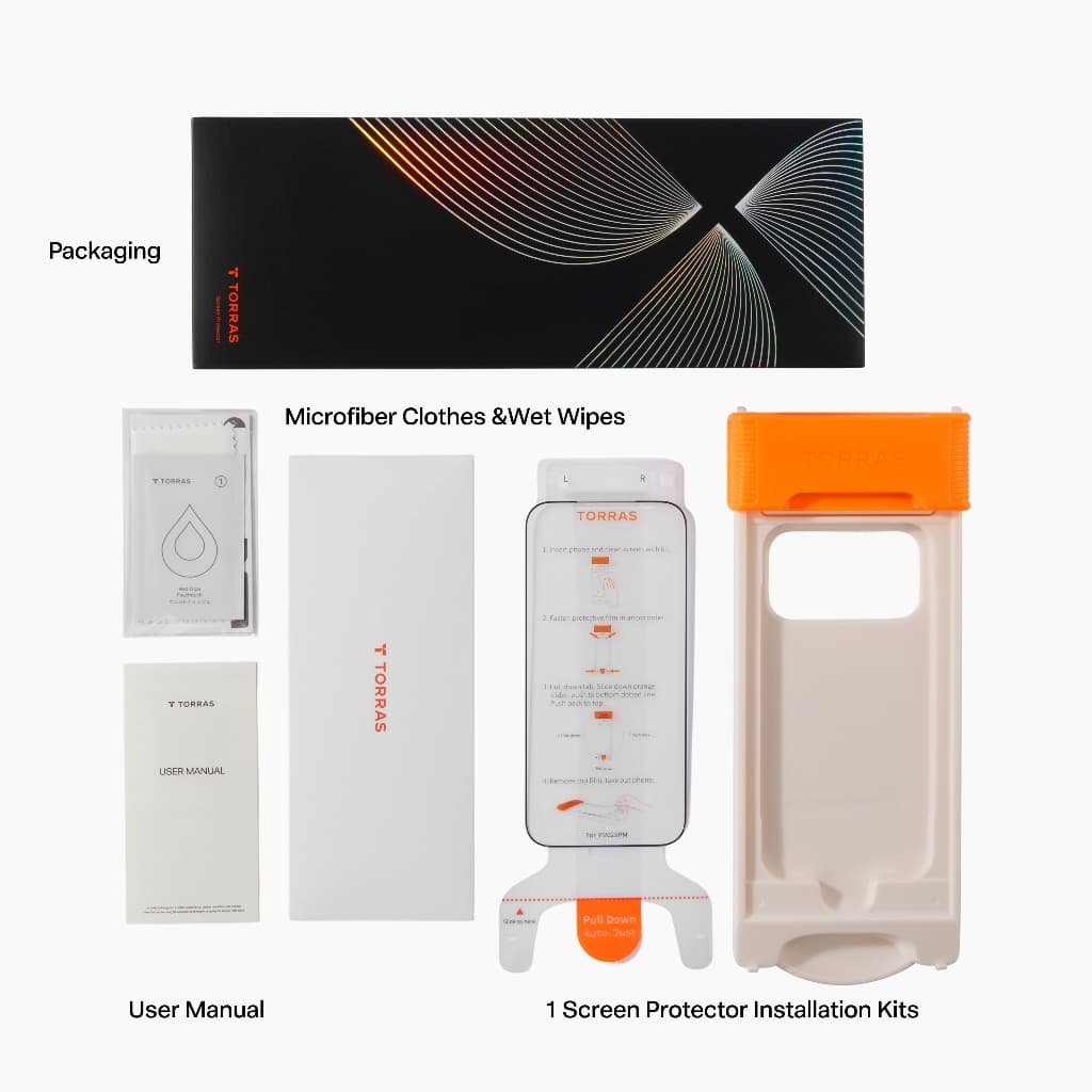 TORRAS ฟิล์มกระจก OrigArmor AR Screen Protector สำหรับ iPhone 17 Pro Max / 17 Pro รูปที่ 3