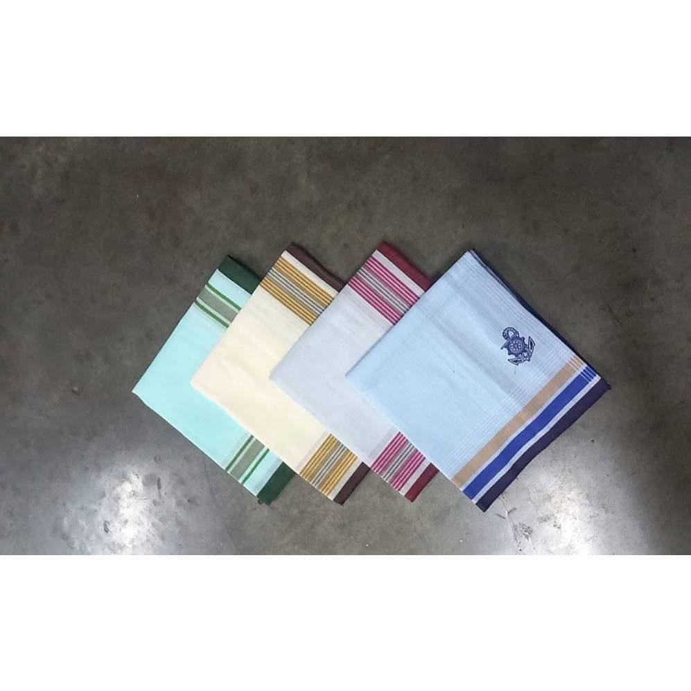 ผ้าเช็ดหน้า ผ้าเช็ดหน้าผู้ชาย ผ้าเช็ดเนื้อผ้าฝ้าย ขนาด 13x13นิ้ว จำนวน 12 ผืน รูปที่ 4