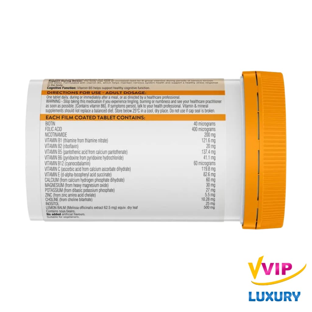 exp08/2027 วิตามินบีรวม Swisse Ultiboost Mega B + 60 Tablets รูปที่ 3