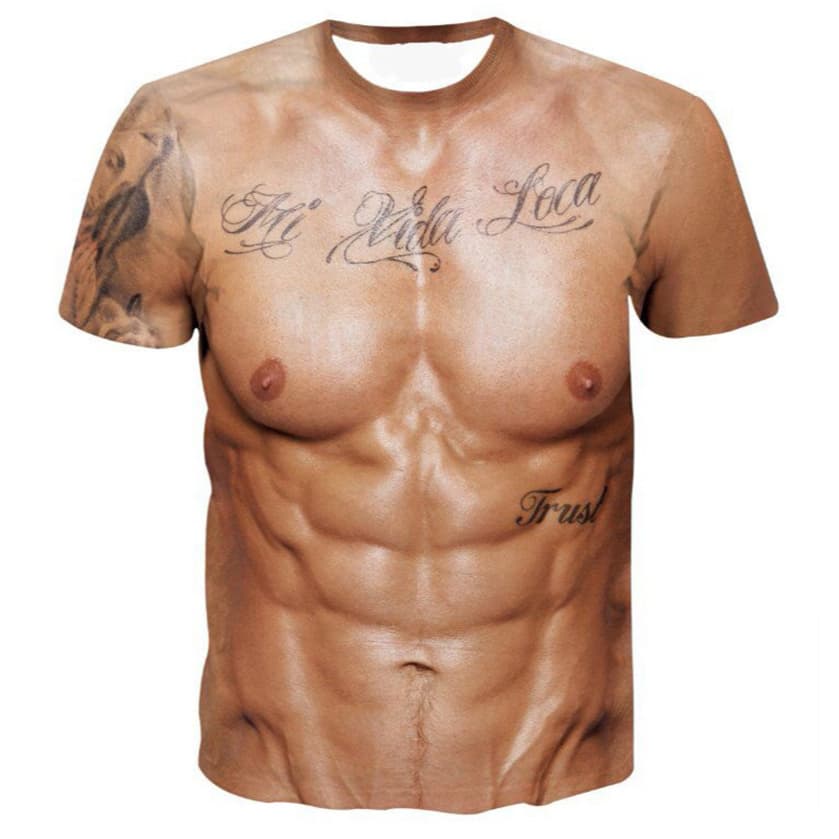 ! เสื้อยืดแขนสั้นผู้ชายลายกราฟฟิก 3D โดดเด่น ทันสมัยและสวมใส่สบายทุกวัน รูปที่ 3