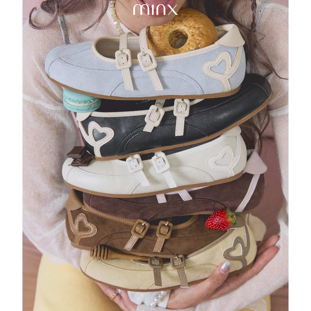 Minx รุ่น Heartie รองเท้า maryjane ทรงสปอร์ต ลายหัวใจ minxshoes รูปที่ 2