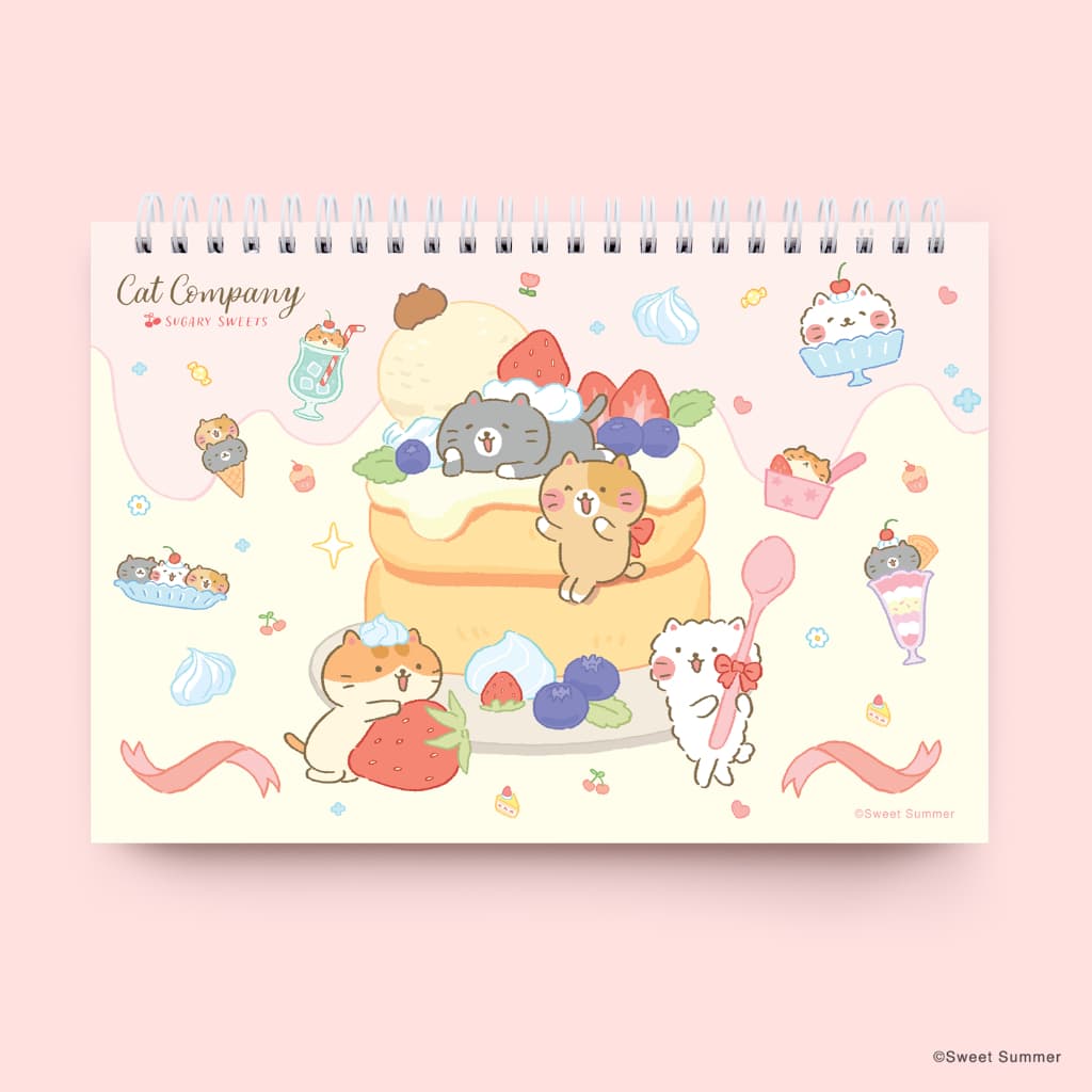 ใหม่!! สวีทซัมเมอร์ : สมุดระบายสีน้ำ ลาย Cat Company Sugary Sweets รูปที่ 8
