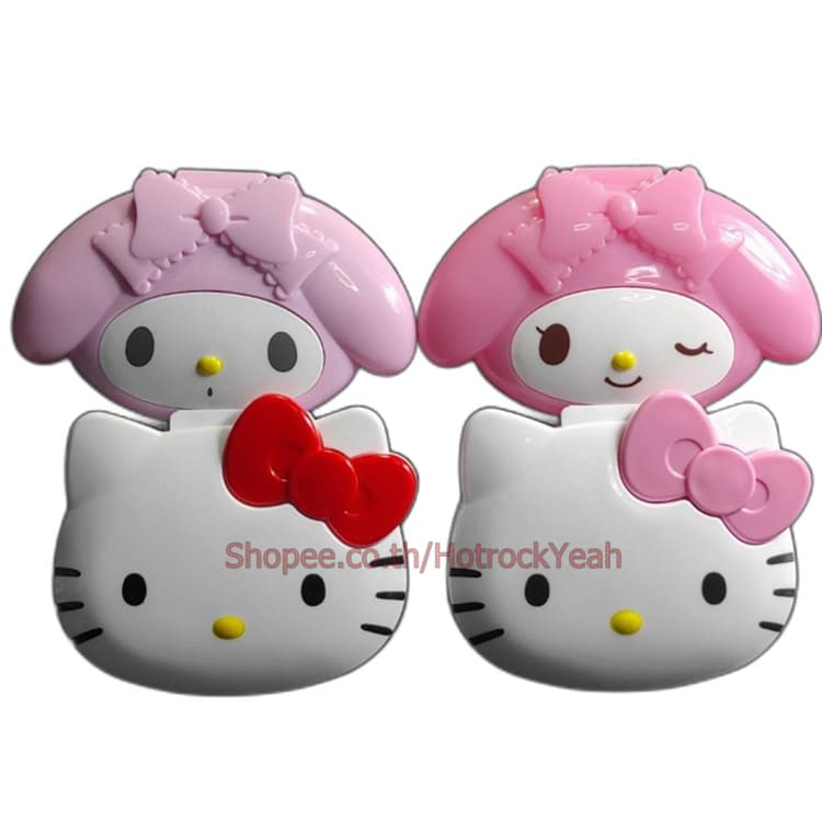 Hello Kitty & My Melody กล่องเก็บเครื่องประดับและกล่องใส่อุปกรณ์ ญี่ปุ่นแท้ คิตตี้ใส่รีเทนเนอร์ได้
