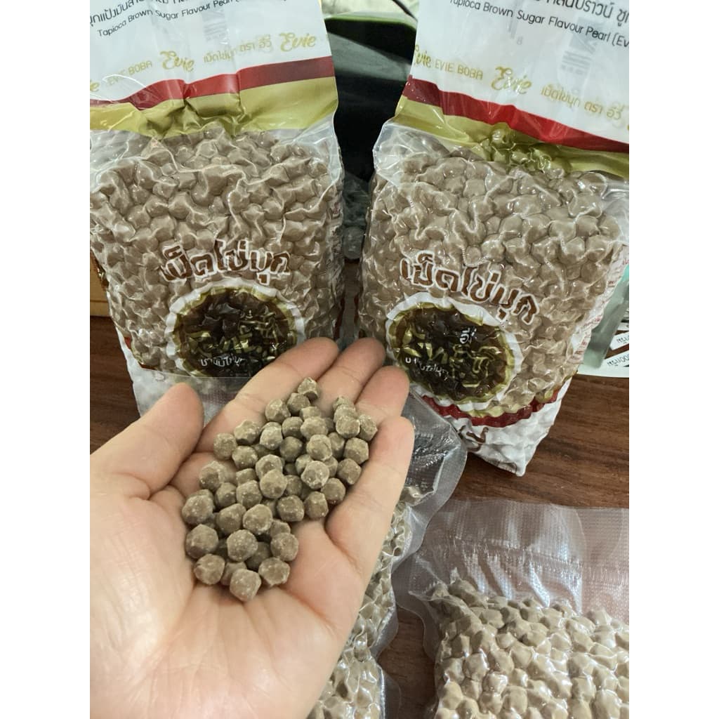 เม็ดไข่มุก ตราอีวี่ กลิ่นบราวน์ ชูการ์ แบ่งขาย 300กรัม รูปที่ 3