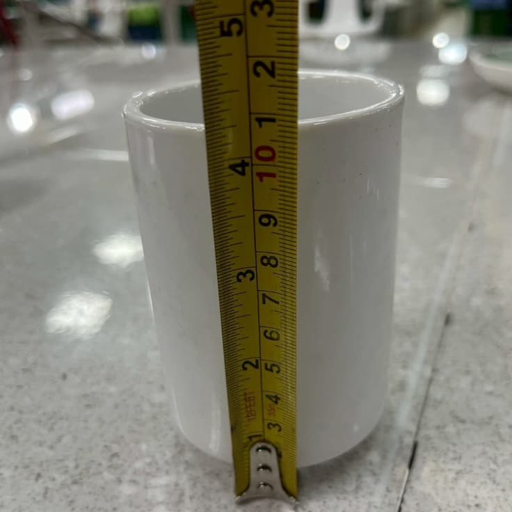 แก้วกาแฟ แก้วน้ำทรงสูง แก้วดื่มชา สีขาวเงา ทำจากเซรามิกเนื้อดี เข้าไมโครเวฟได้ รูปที่ 4