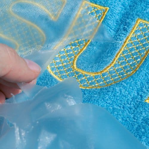 ฟิล์มละลายน้ำสำหรับงานปัก Water Soluble Film หน้ากว้าง 40 นิ้ว ยาว 1 หลา | สำหรับปักผ้ายืด ชุดกีฬา ชุดว่ายน้ำ ผ้าขนหนู รูปที่ 3