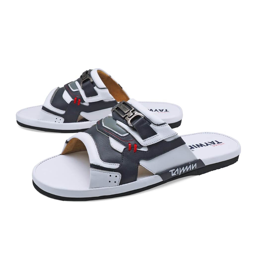 TAYWINแท้ เทวินทร์แท้ รองเท้าแตะพื้นบาง SKN-01 Size39-46 หนังนิ่มขาว-นิ่มกรมท่า-นิ่มเทา รูปที่ 6