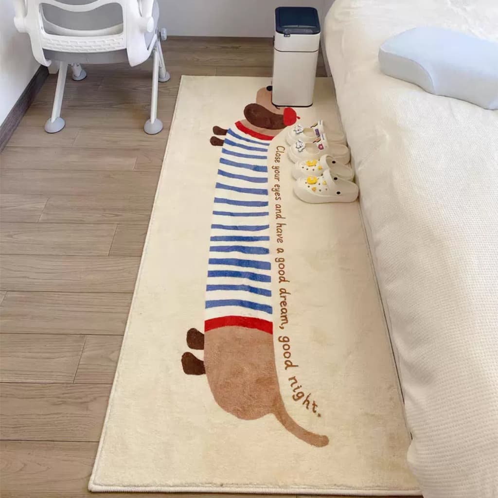 พรมเช็ดเท้า พรมห้องนอน พรมปูพื้นห้อง 50*120cm พรมแต่งห้องแต่งบ้าน นุ่มนิ่ม กันลื่น รูปที่ 9