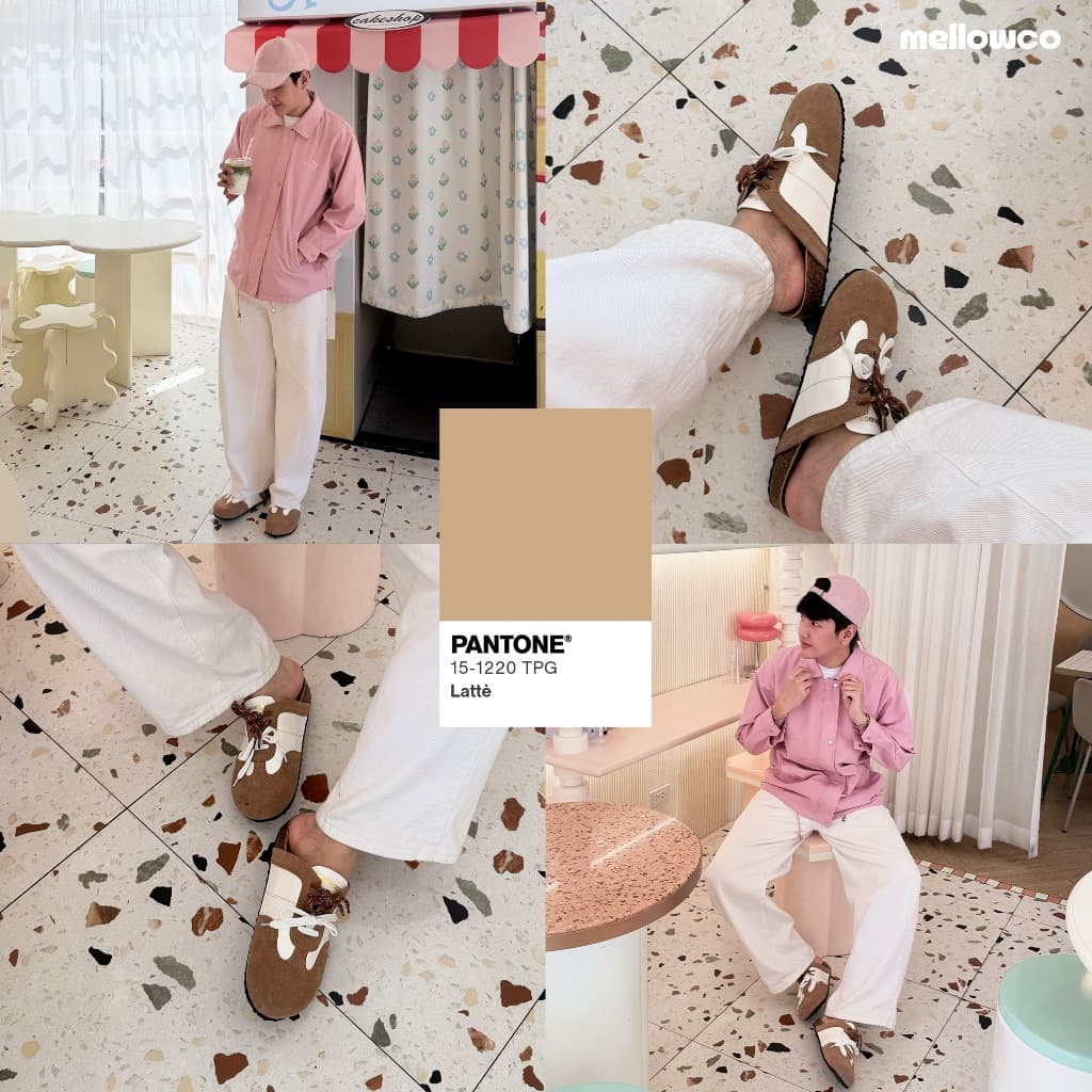 Mellowco รุ่น Wister รองเท้าเปิดส้นหนัง Suede Mule M10-5036 รูปที่ 5