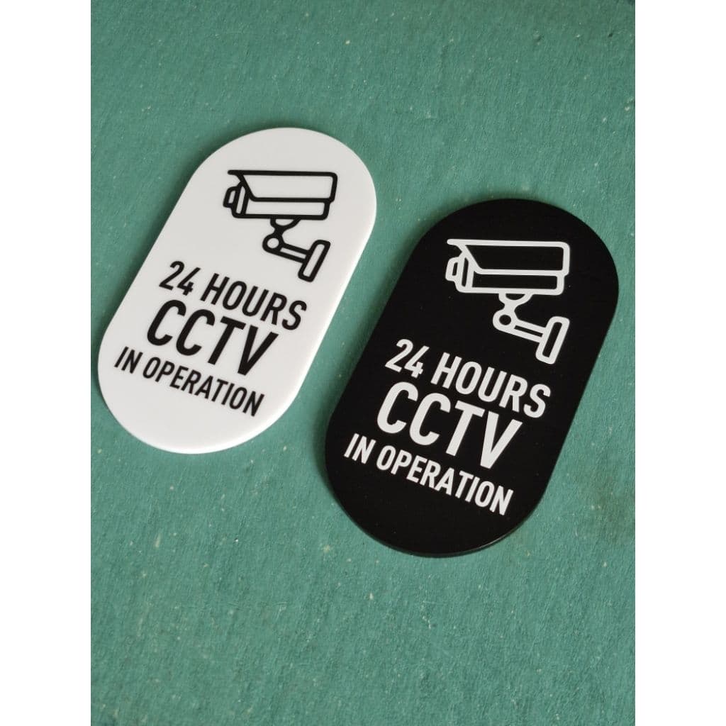 ป้ายอะคริลิคกล้องวงจรปิด ป้าย CCTV ป้ายเตือนวงจรปิด รูปที่ 6