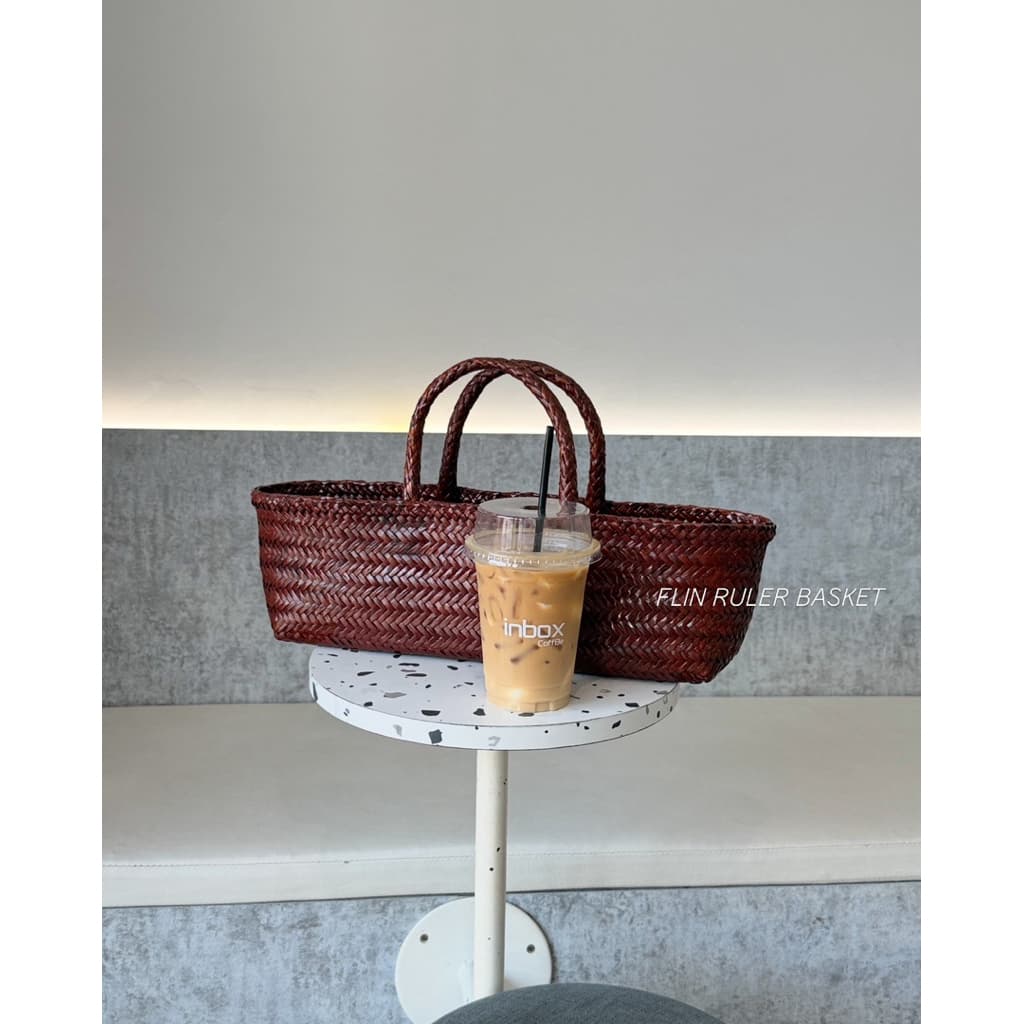 FLIN - RULER BASKET กระเป๋ากระจูดย้อมสี รูปที่ 2