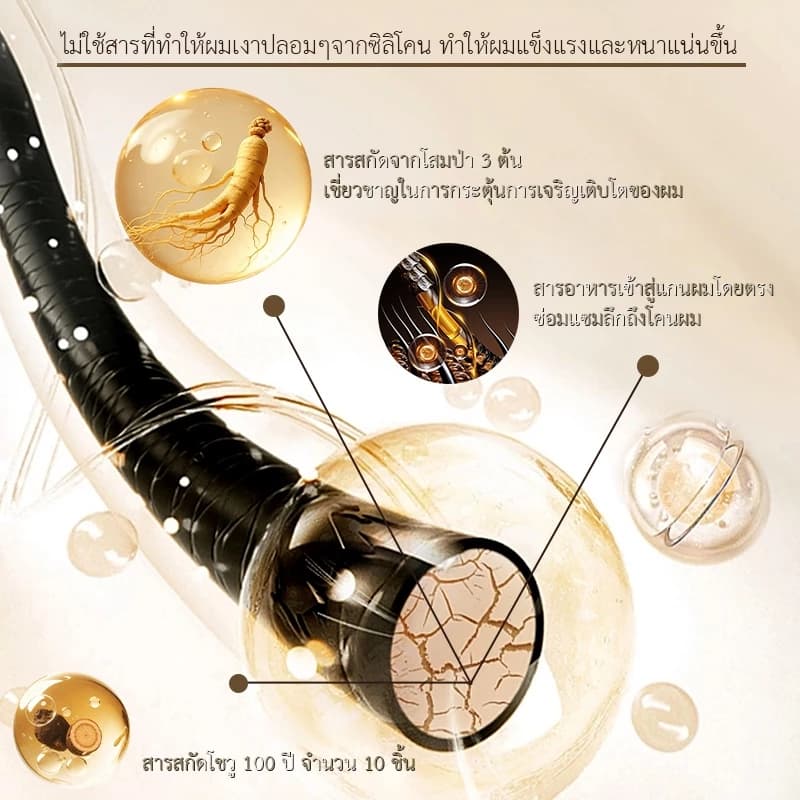 แชมพูแก้ผมหงอก แชมพูป้องกันผมร่วงโสมและโชวู ลดผมขาดหลุดร่วง ถนอมเส้นผม บำรุงผม กระตุ้นการงอกใหม่ บอกลาผมขาว รูปที่ 4