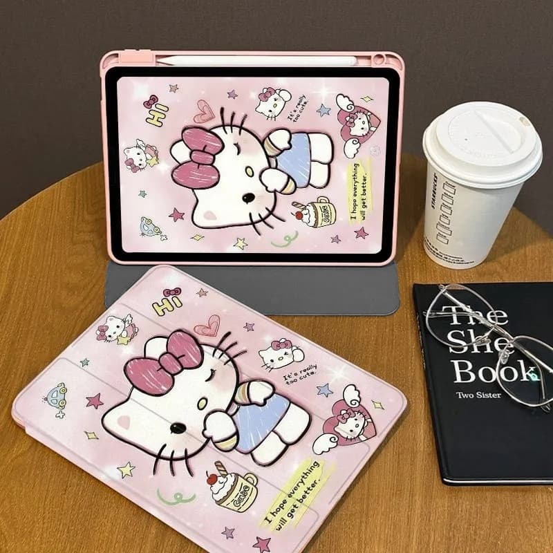 ออกให้ 24 ชมเคสไอแพด การหมุน 360° Hellokitty Gen12 Air7 11 Air8 11 Pro12.9 Gen11 น่ารัก เคสipad รูปที่ 7