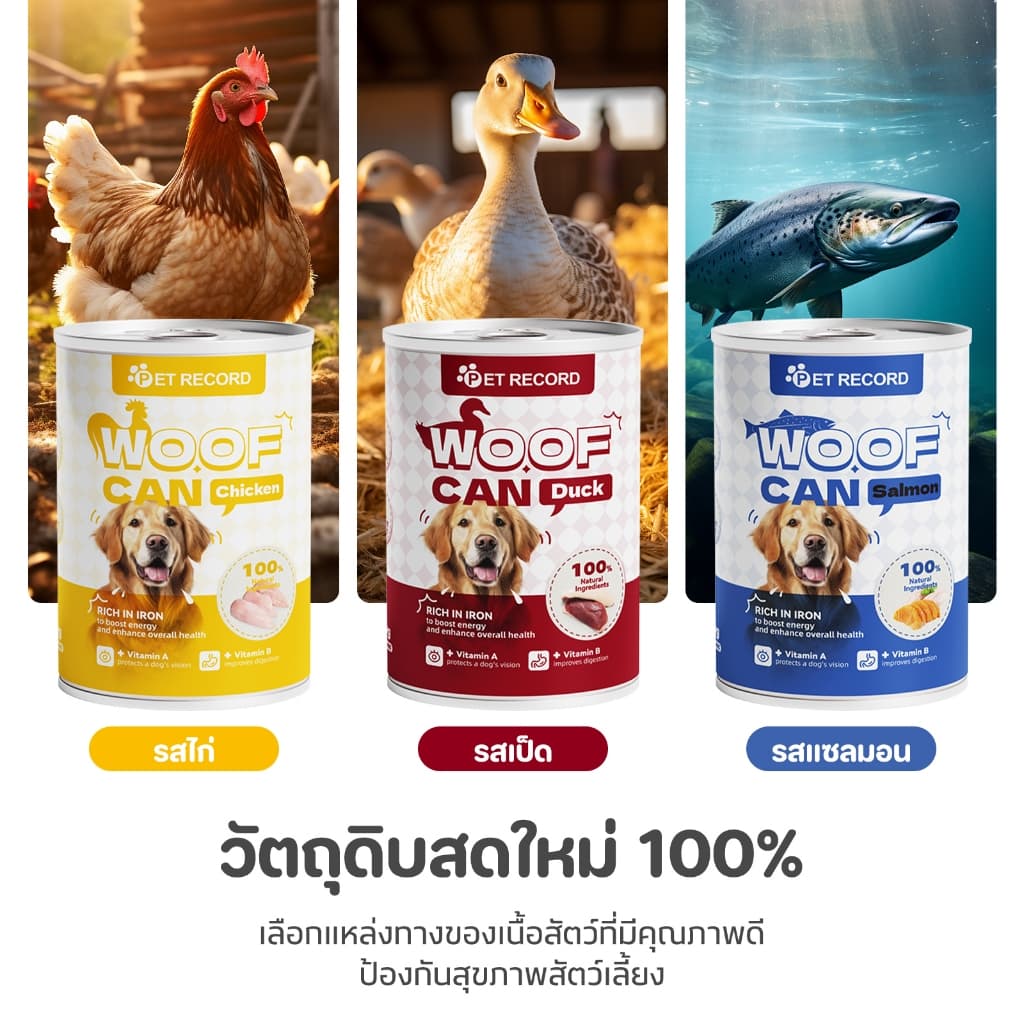 9 รสชาติ อาหารกระป๋องสุนัข 430g โปรตีนสูง เพิ่มความอยากอาหาร ย่อยง่าย ครบโภชนาการสำหรับสุนัขทุกสายพันธุ์ รูปที่ 8
