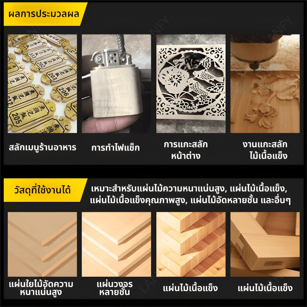 ดอกกัดตรงคาร์ไบด์ 2 ฟัน ขนาด 1.5/2/3.175 มม. งานไม้ อะคริลิค PVC รูปที่ 7