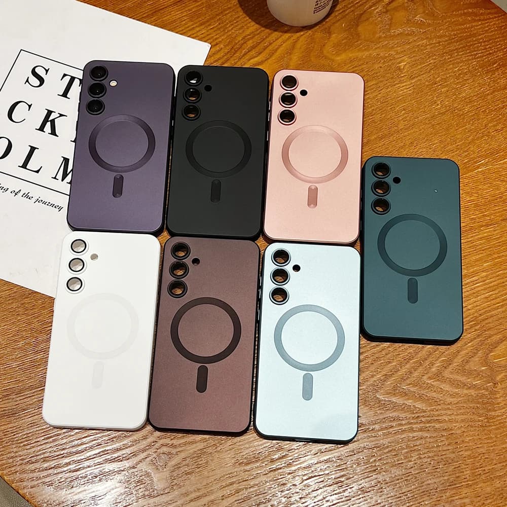 Magnetic เคสโทรศัพท์ For Samsung A07 A17 A56 A55 A16 A05S A06 A15 A35 A54 A57 A37 A36 S23 FE S24 S25 S26 Ultra รูปที่ 2
