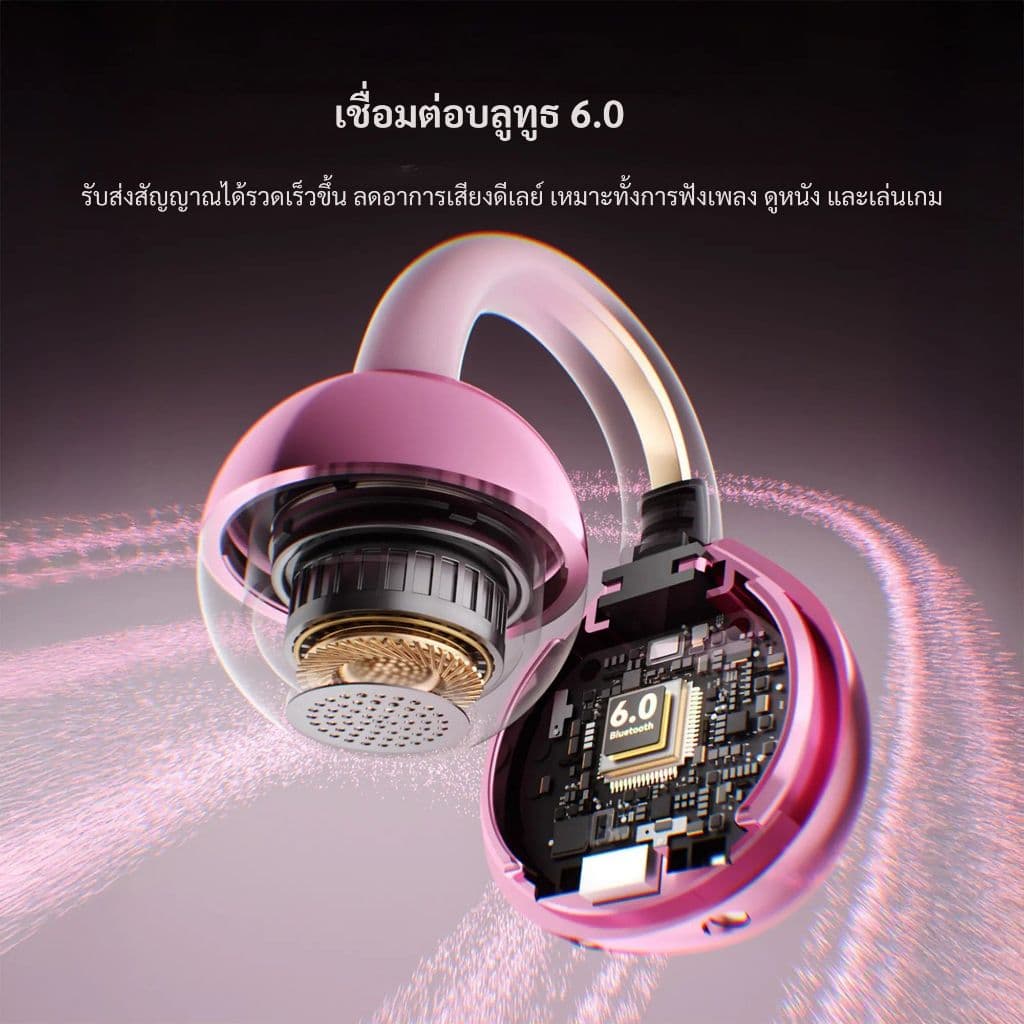 KiiP DTH27 Mirror Clip-Ear TWS หูฟังไร้สายดีไซน์ตลับกระจก รูปที่ 5