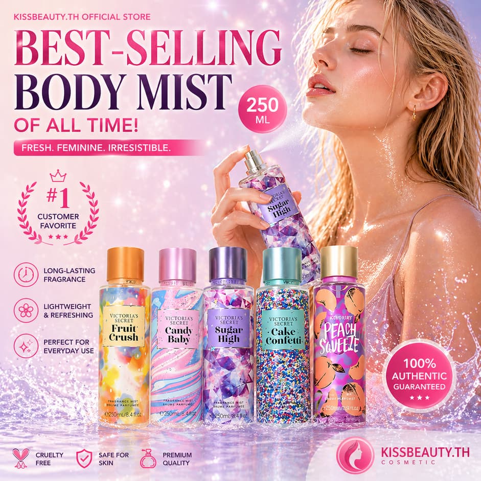 วิคตอเรียซีเครท บอดี้มิส ขายดีตลอดกาล ตัวดัง นางฟ้าVictoria's Secret bombshell ขนาด 250ml รูปที่ 1