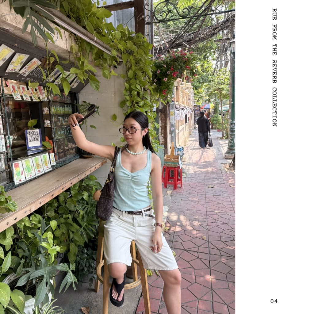 EMAU- Rue the Sleek Amazon Jade Necklace สร้อยหินอมาโซไนท์ รูปที่ 5