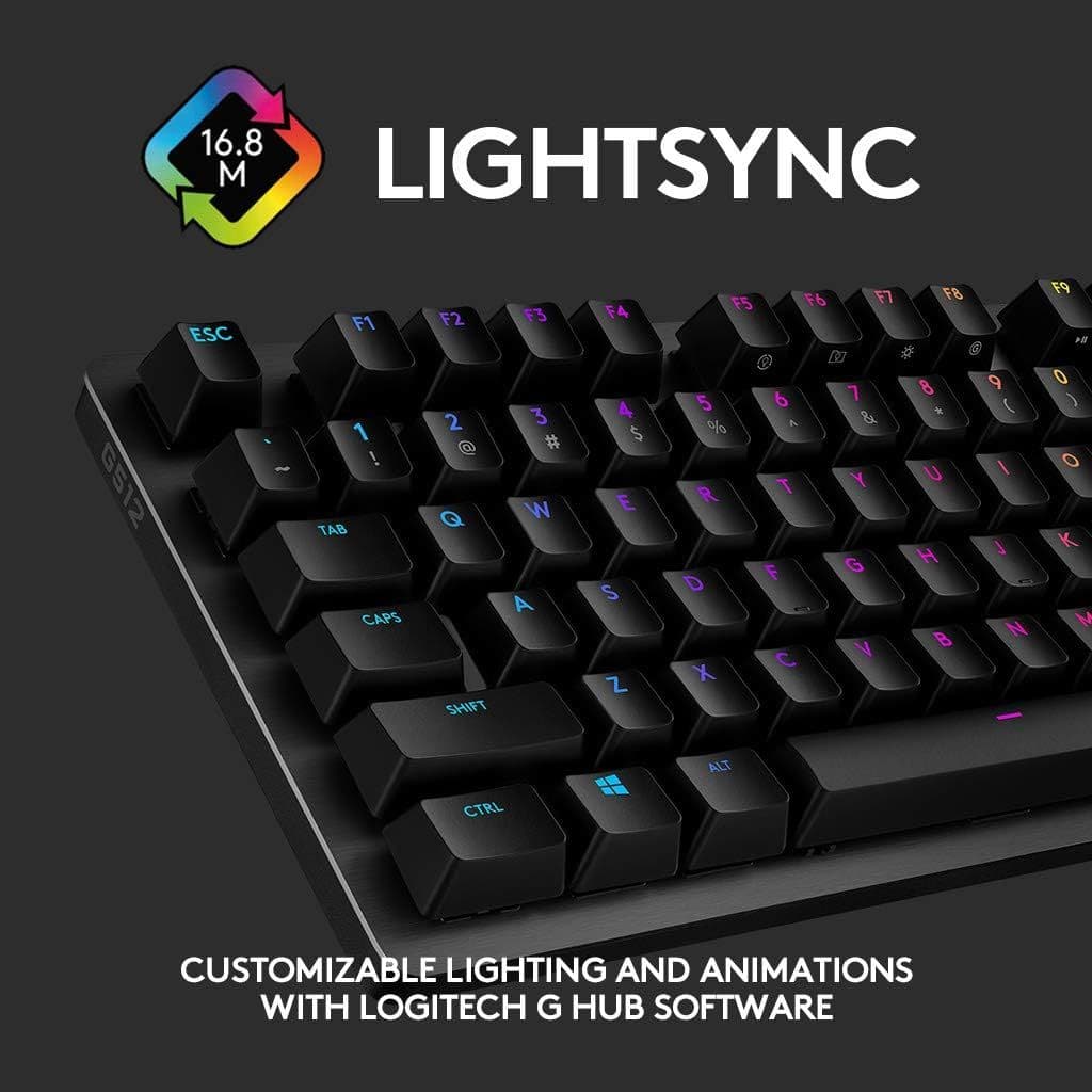 คีย์บอร์ดเกมมิ่งLogitech G512 Carbon Lightsync RGB Mechanical Gaming Keyboard รูปที่ 3