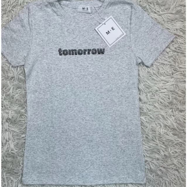 เสื้อยืดคอกลมแขนสั้น รีดเพชรลาย tomorrow ป้าย ME รูปที่ 9
