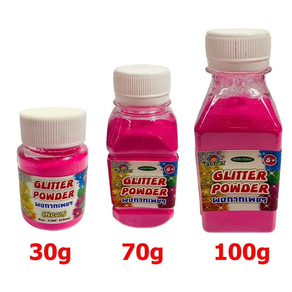 KidArt ผงกากเพชร Metallic/Rainbow 2 สไตล์ 3 ขนาด 30/70/100 กรัม ผงวิบวับตกแต่งงานศิลปะ DIY คุณภาพดี รูปที่ 8