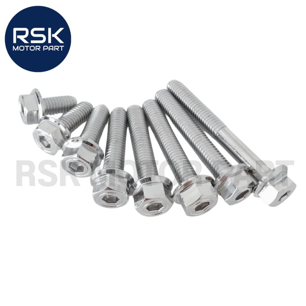 น๊อตสแตนเลส น๊อตแต่ง แท้ หัวเหลี่ยม / โกโร่ เกลียวเบอร์12 ระยะเกลียว 1.25 สำหรับมอเตอร์ไซค์ รถยนต์ ไม่ขึ้นสนิม รูปที่ 5