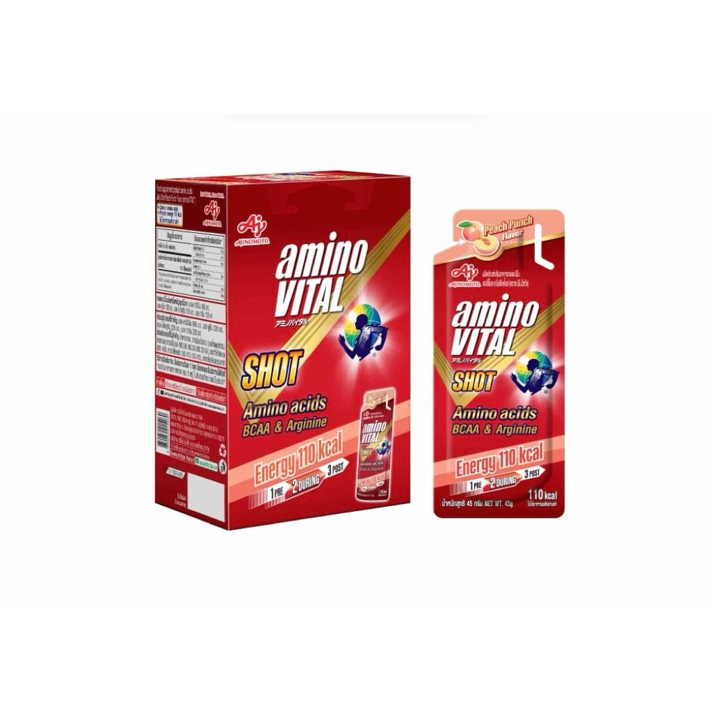 ถูกสุดๆ! AminoVital Jelly Shot เจลลี่พร้อมทาน กรดอะมิโน เจลลี่ช็อท อะมิโนไวทัล 45 กรัม Apple Peach Plum Tea รูปที่ 8