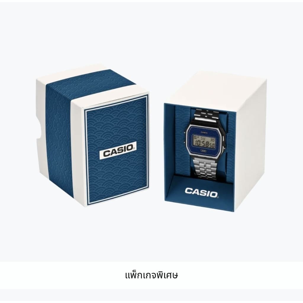 CASIO A159WEVJ-2D/7D นาฬิกา Made-in-Japan ที่มาพร้อมกับการตีความใหม่ของลวดลาย Seigaiha แบบดั้งเดิม รูปที่ 4