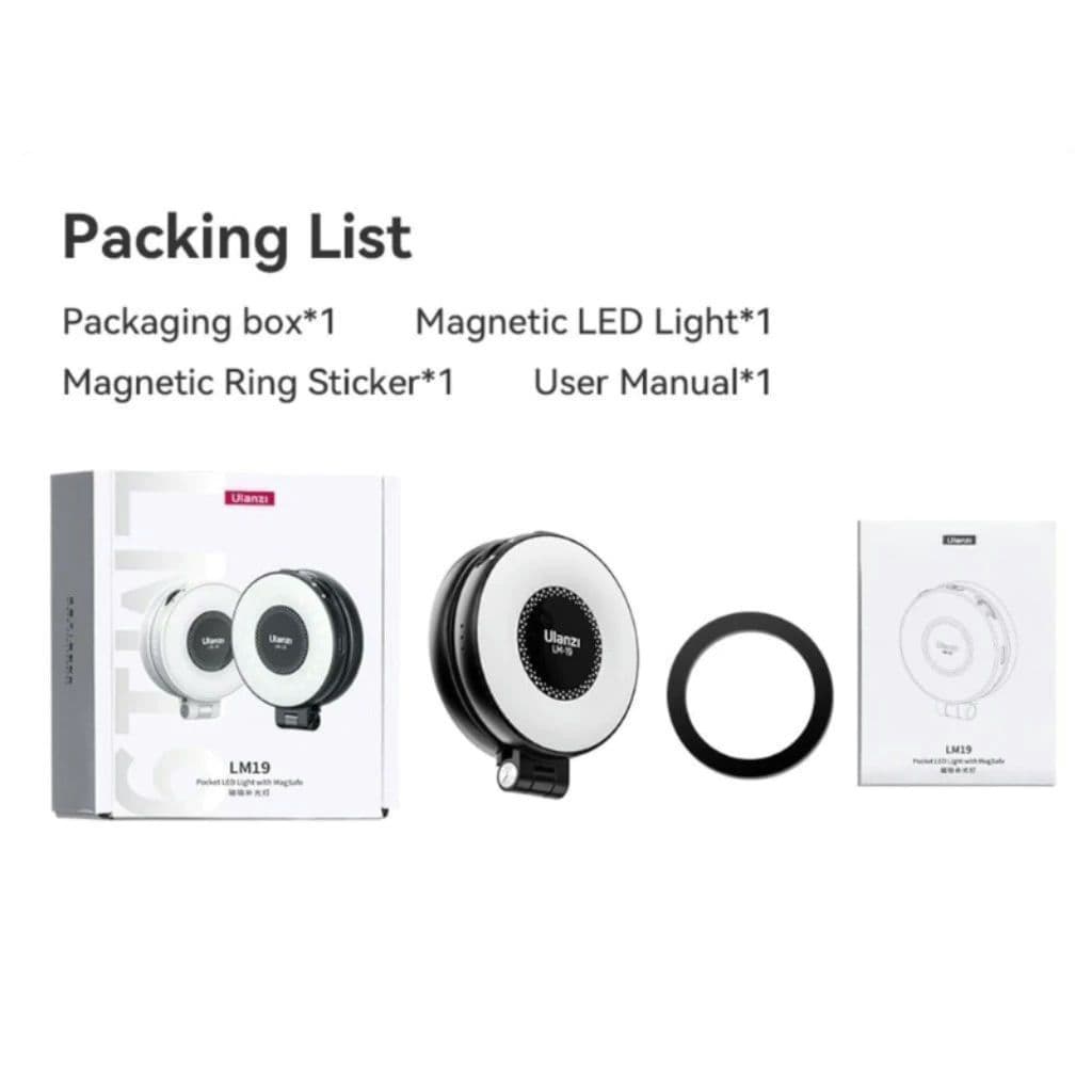 Ulanzi LM19 ไฟเซลฟี่ ไฟพกพา แม่เหล็ก Magsafe ไฟถ่ายรูป ไฟดารา ปรับแสงขาว-ส้มได้ สำหรับถ่ายภาพ วิดีโอ รูปที่ 8