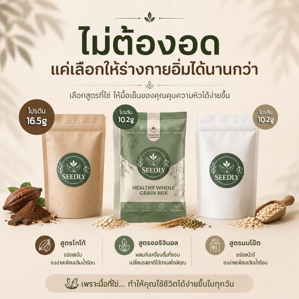 SEEDLY สูตรนมโอ๊ต SET 10ชุด รูปที่ 7