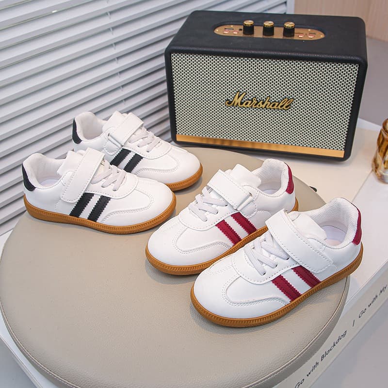 Children's Sneakers รองเท้าฝึกคุณธรรมเด็ก รองเท้าสีขาวลำลอง แฟชั่นเกาหลี ไซส์ 27-37 รูปที่ 3
