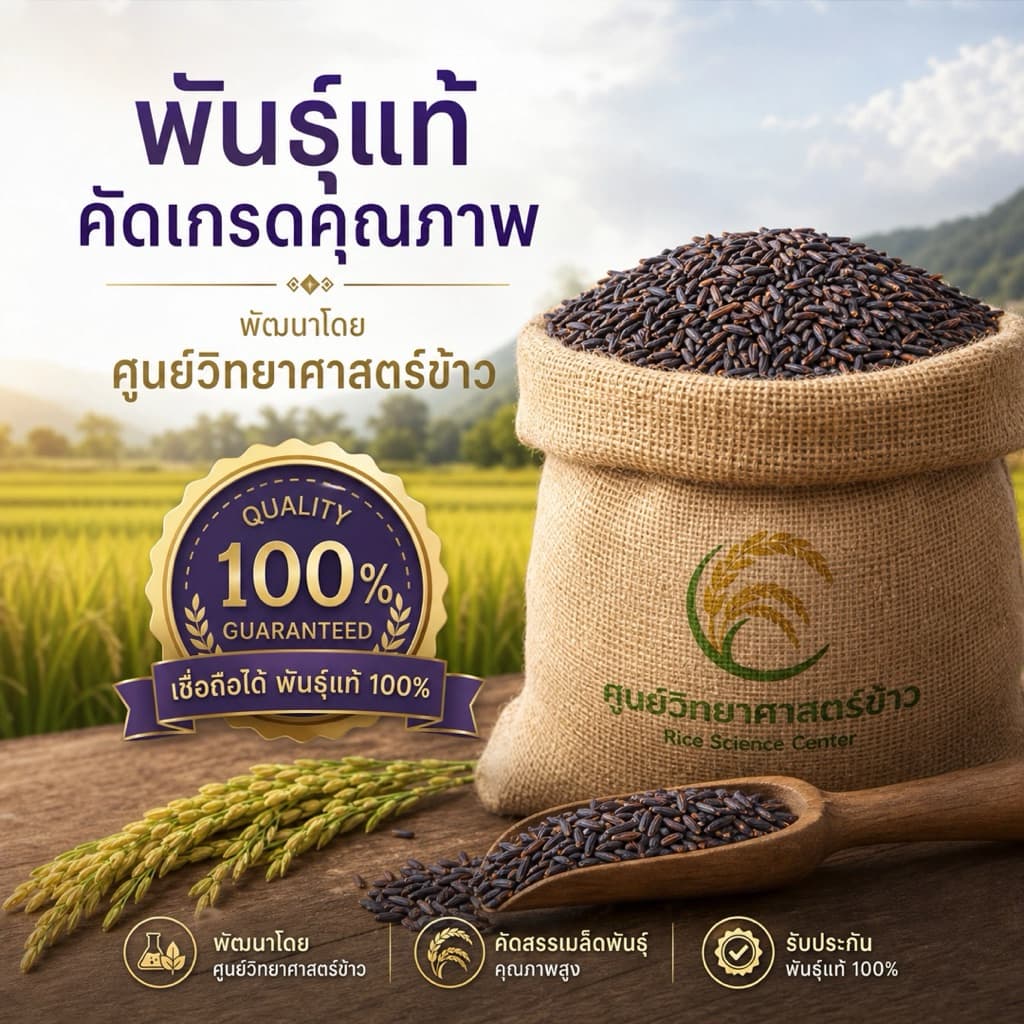 เมล็ดพันธุ์ข้าวไรซ์เบอร์รี่ ปลูกง่าย งอกไว ข้าวเปลือกคัดมือ เมล็ดสมบูรณ์ ปลูกได้ทุกพื้นที่ รูปที่ 6