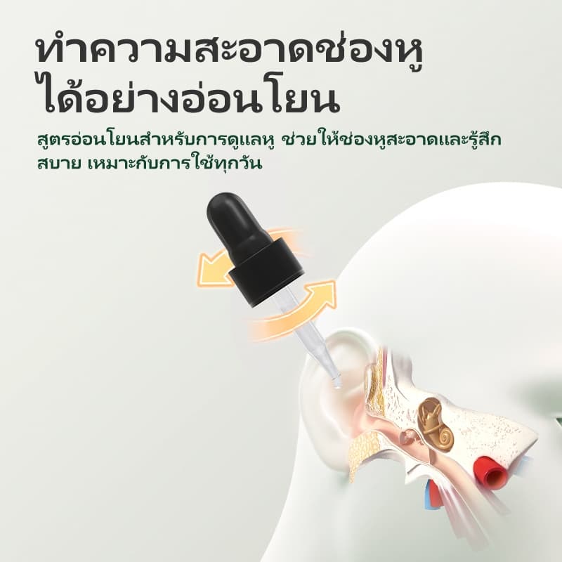 Kreain Nature Ear Care Drops บรรเทาอาการคันหู ทำความสะอาดขี้หูที่สะสมและขี้หูแข็ง ทําความสะอาดขี้หู และปัญหาช่องหู รูปที่ 5