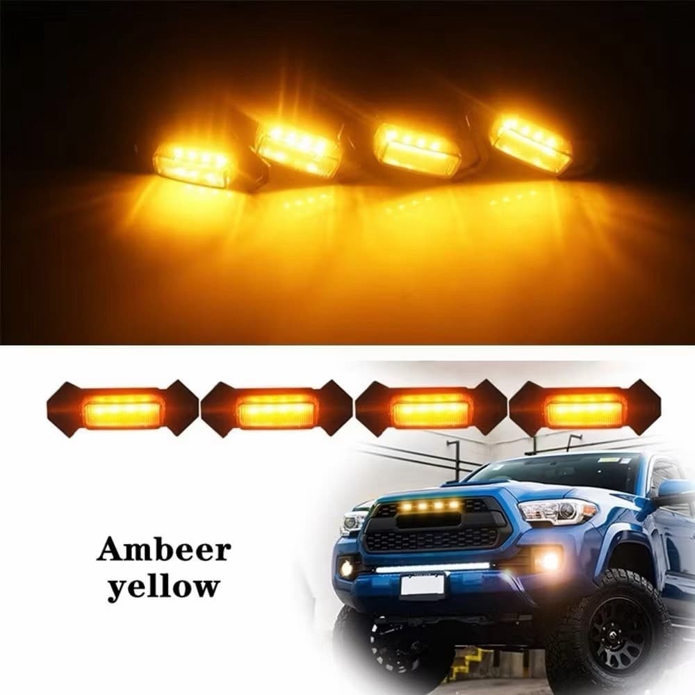 4PCS ไฟส่องกระจังหน้า Daytime สำหรับรถ Ford F150 Raptor 12V รถกระบะ และรถออฟโรด รูปที่ 4