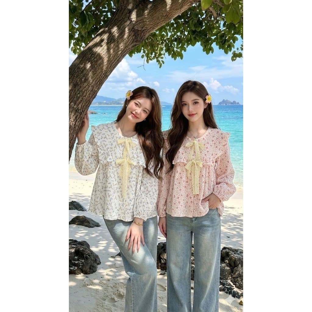 เสื้อคอบัวกระดุมหน้าอกหน้าผ้า44​ นิ้ว​ ยาว​ 23นิ้ว​​ ราคา209บาท​ เหมาะอกจริง​ 32-40นิ้ว รูปที่ 2