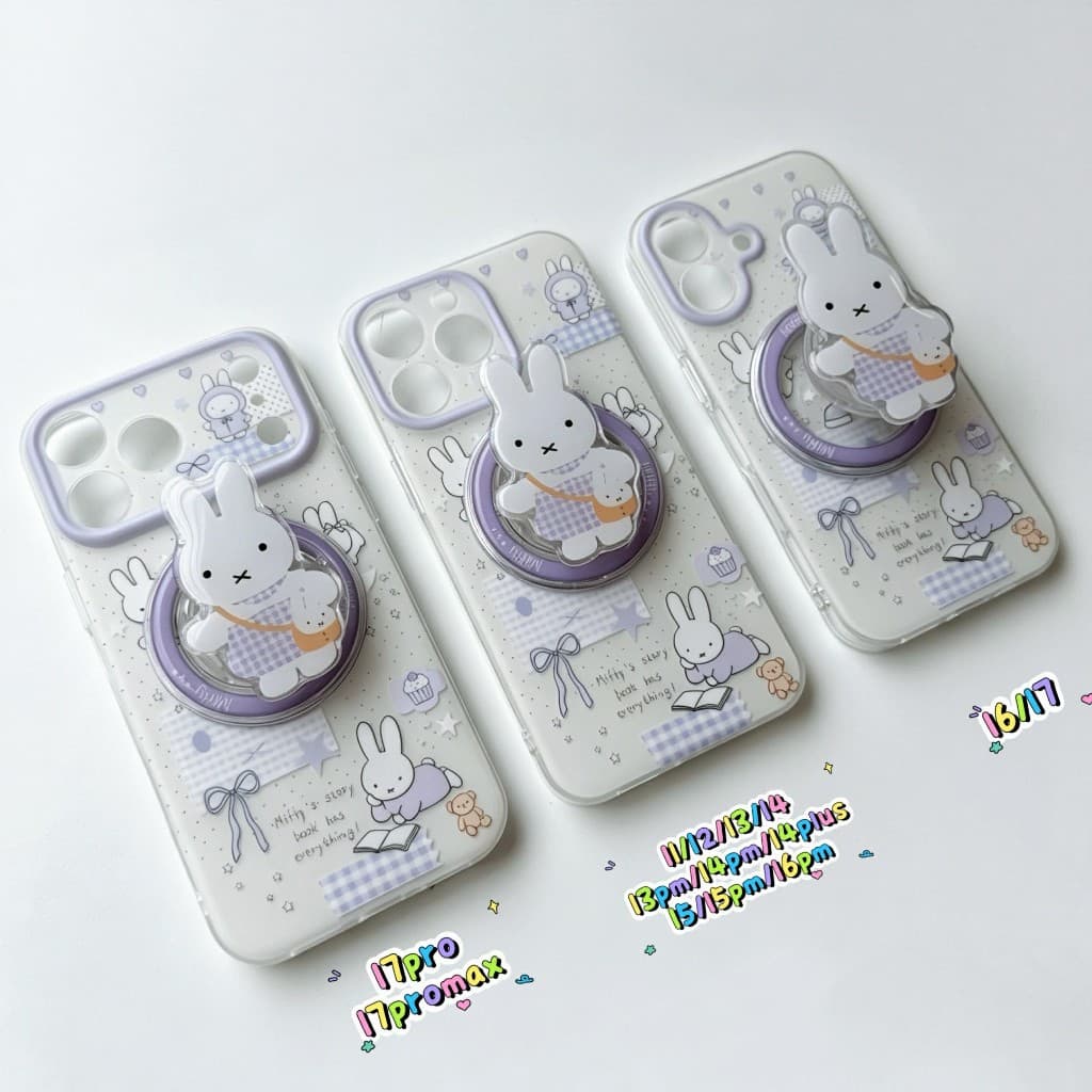 เคส IMD สำหรับ ต่ายม่วง iphone17promax 17 17pro 16promax 13 14 15 16plus 11 14promax งานด้าน ไม่เป็นรอยนิ้วมือไอโฟน16 รูปที่ 4