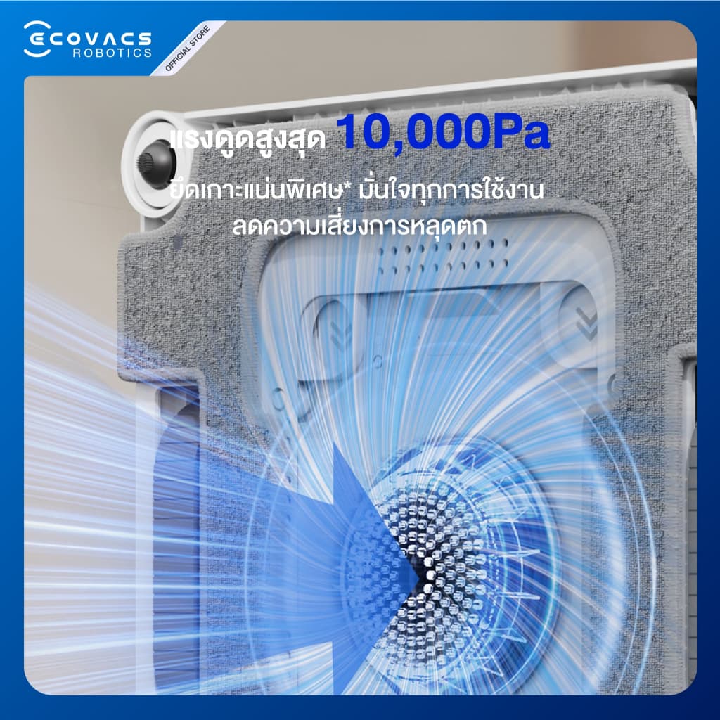 ECOVACS WINBOT W3 OMNI หุ่นยนต์ทำความสะอาดกระจกอัจฉริยะ พร้อมสถานีชาร์จ OMNI Station ซักผ้าถูอัตโนมัติ ทำควา รูปที่ 8