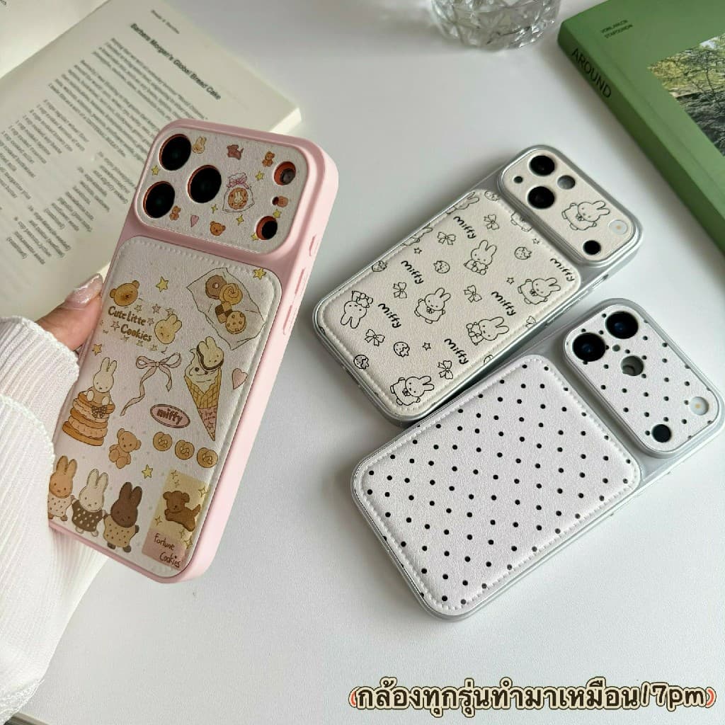 เคสหนังสกรีนลายการ์ตูนกันกล้องสำหรับไอโฟน17 pro max 16/pro/max 15/pro/max 14/pro/max 13 11 17promax 16promax 16plus i17 รูปที่ 8