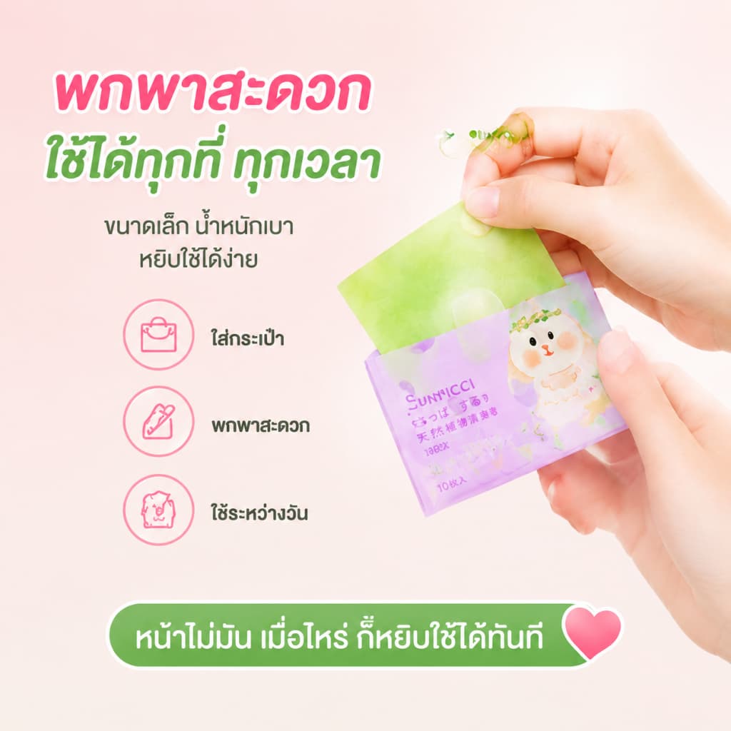 300 แผ่น/กระดาษซับมัน ซับมันบนใบหน้า พกพาสะดวก ใช้ได้ทั้งชายและหญิง ซับมันแต่ไม่หลุดเมคอัพ รูปที่ 5