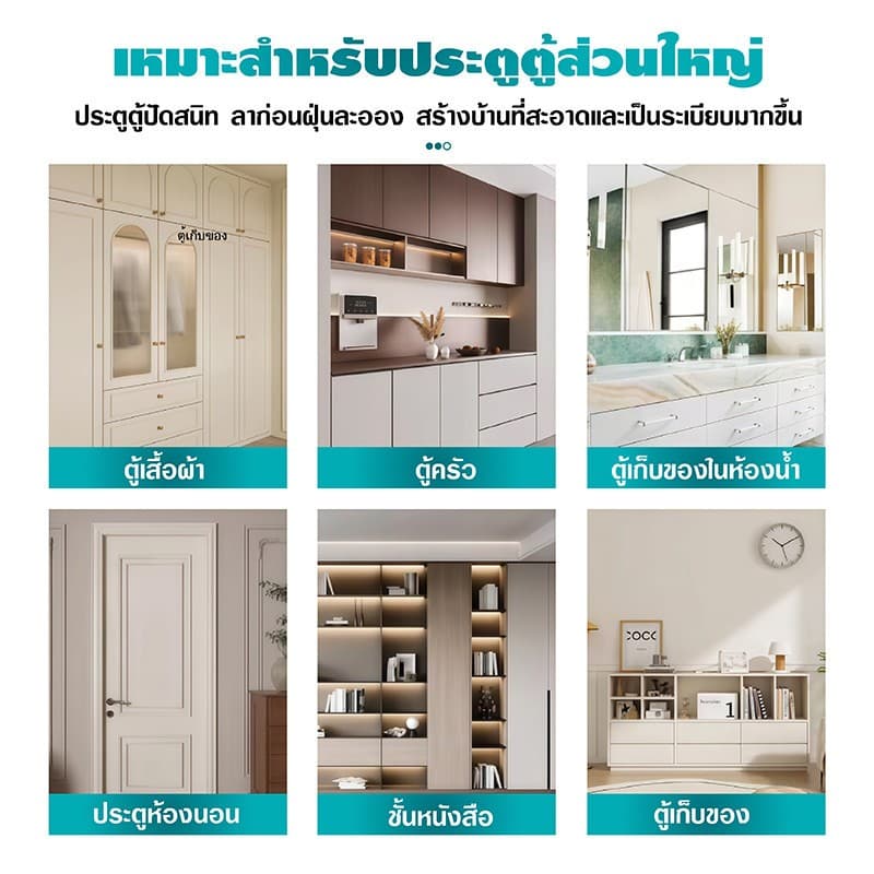 แม่เหล็กดูดประตู ตัวดูดตู้แม่เหล็ก แรงดูดแน่น สแตนเลส พร้อมอุปกรณ์ติดตั้ง ใช้กับตู้ ประตูบานเลื่อน และลิ้นชัก รูปที่ 3
