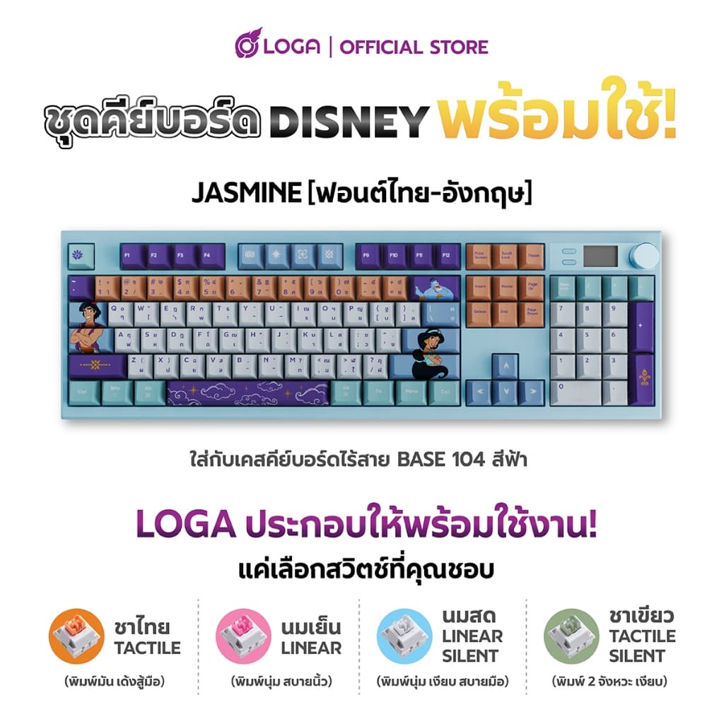 LOGA : ชุดคีย์บอร์ด DISNEY พร้อมใช้งาน รูปที่ 8