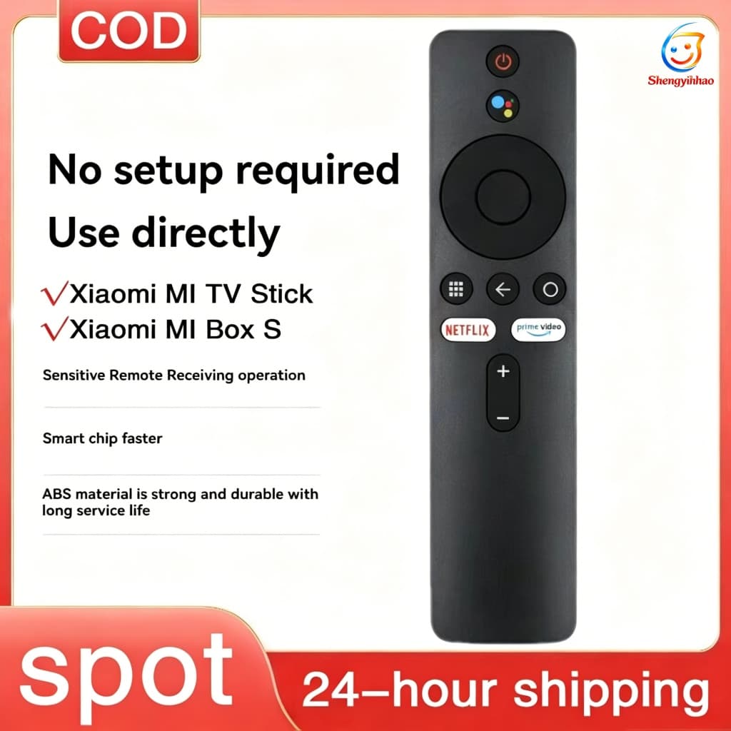 สำหรับ Xiaomi รุ่นนานาชาติกล่อง Mi Tv Stick ติดรีโมทคอนโทรล MIBOX S 3 กล่อง XMRM-006 คุณสมบัติอินฟราเรด Google Assistant รูปที่ 1
